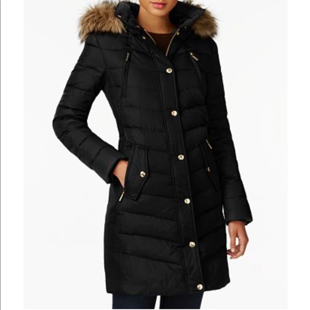 Michael Kors black down puffer jacket